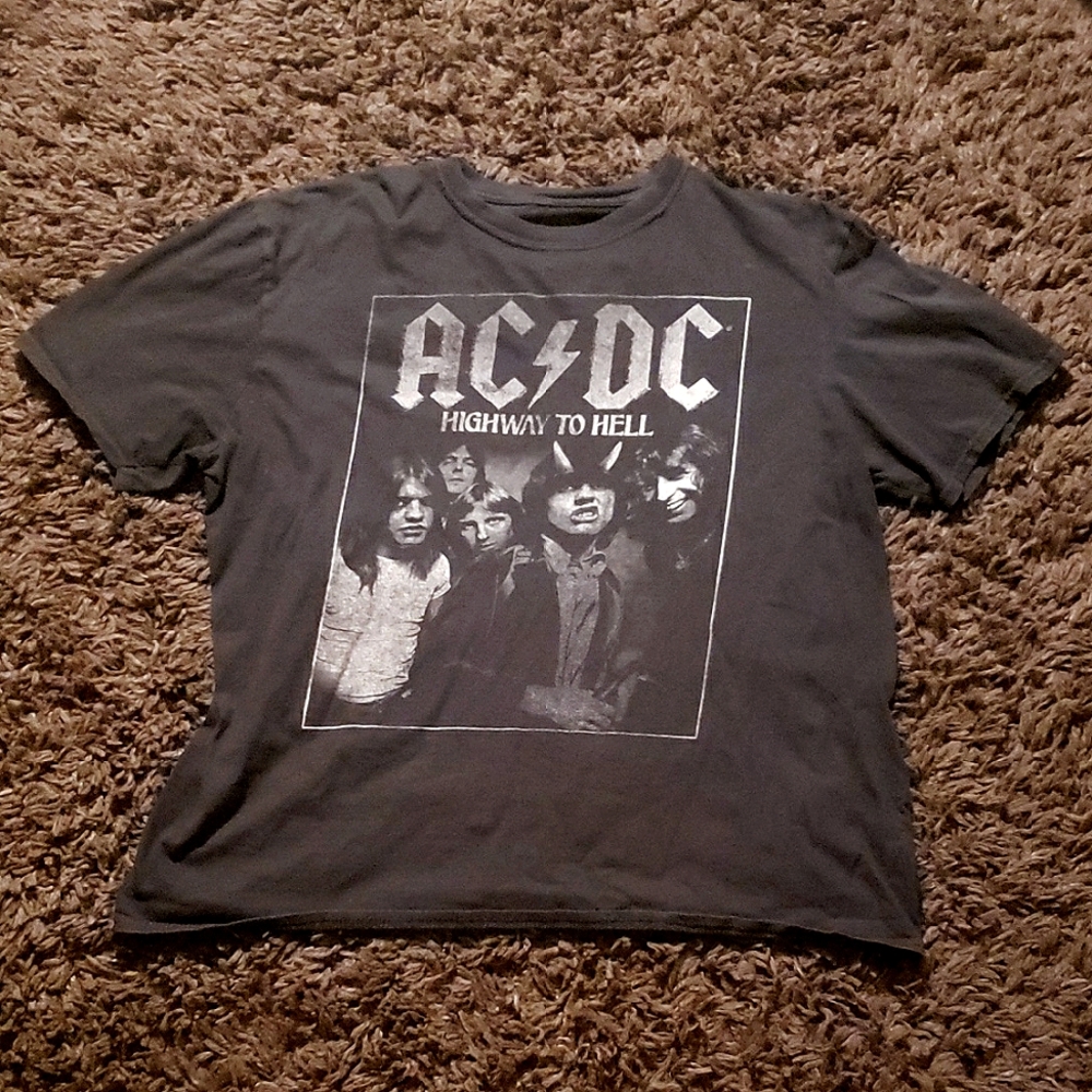 AC/DC Highway to Hell Graphic Tee - Dark Gray